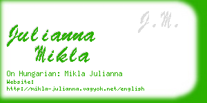 julianna mikla business card